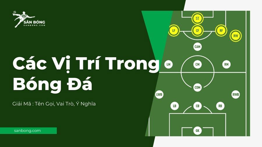 Các Vị Trí Trong Bóng Đá